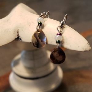 Abalone Shell Drop Earrings